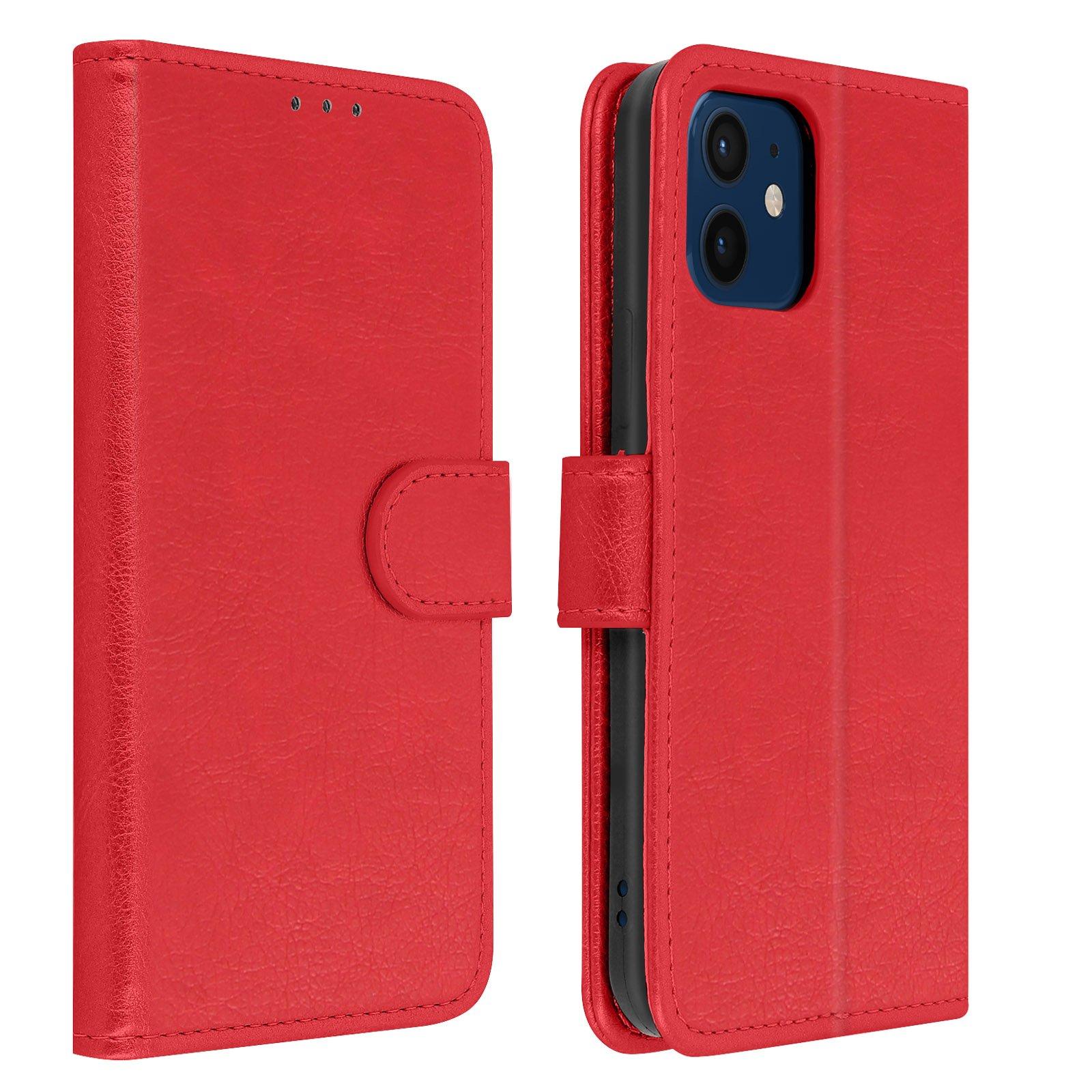 Avizar  Étui Folio Apple iPhone 12 Mini Rouge 