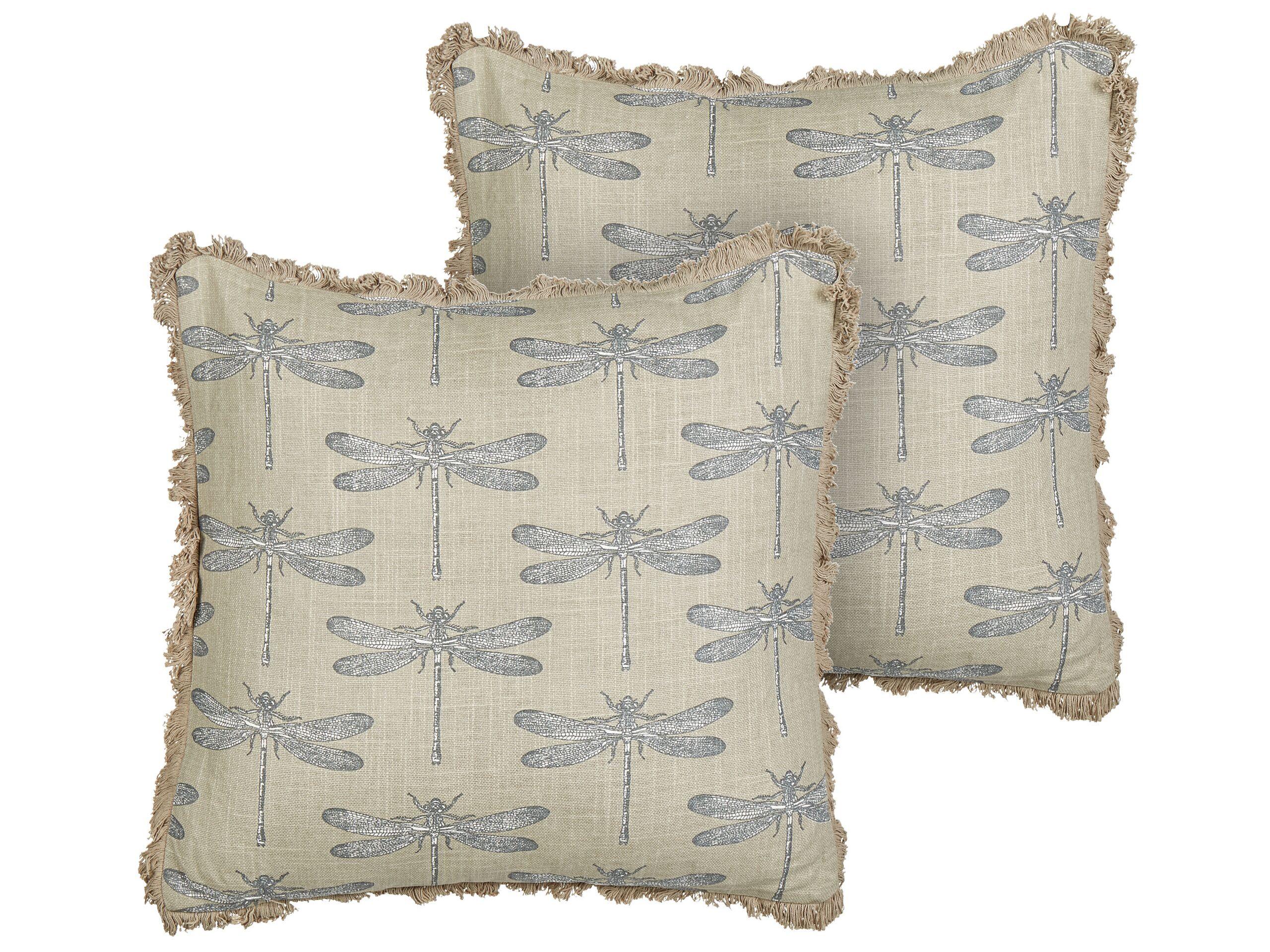 Image of Kissen 2er Set aus Baumwolle Boho CORNALES Kissen 2er Set aus Baumwolle Boho CORNALES