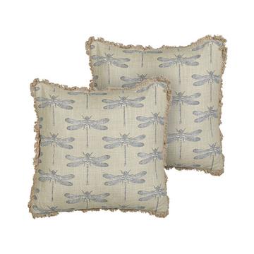 Lot de 2 coussins en Coton Boho CORNALES