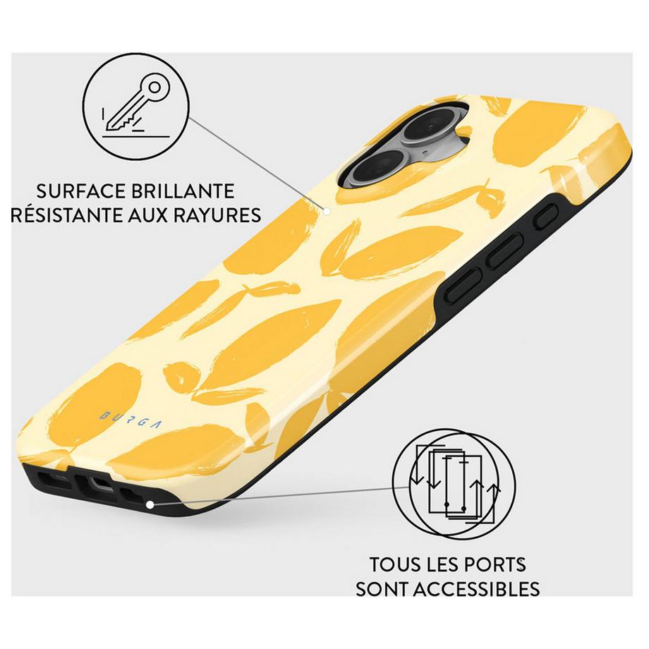Burga  Custodia per iPhone 16 MagSafe Tough Lemon Tart 