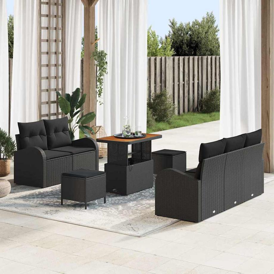 VidaXL Mobilier de jardin poly rattan  
