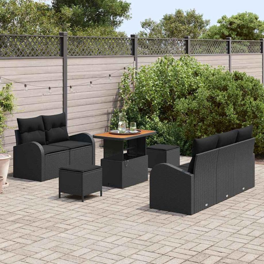 VidaXL Mobilier de jardin poly rattan  