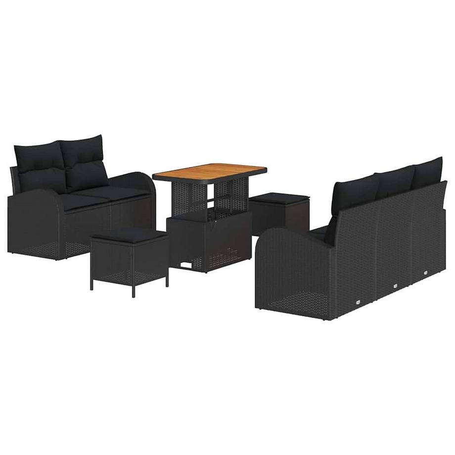 VidaXL Mobilier de jardin poly rattan  
