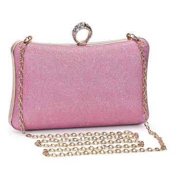 Pochette Sac à Main à Paillettes Sac de Soirée en Strass avec Chaîne Sac de Mariée Brillant Sac Portefeuille Élégant