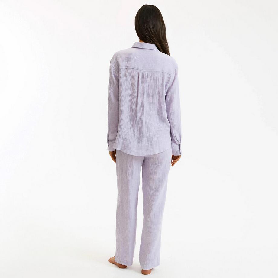 La Redoute Collections Pyjama aus Baumwollgaze  