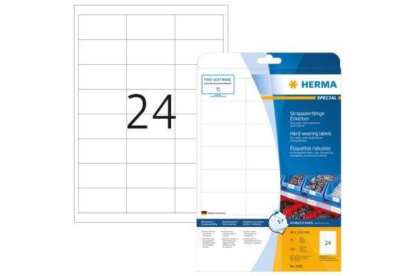 HERMA HERMA Etiketten Special 66×33,8mm 4691 weiss 600 Stück  