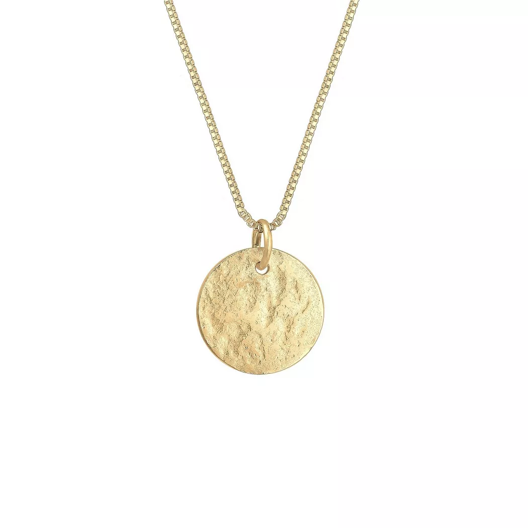 Elli - Collier Pendentif Plaquette, 45cm, Doré