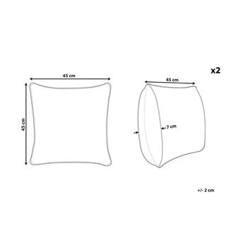Beliani Set di 2 cuscini en Velluto Moderno BOSSIELLA  