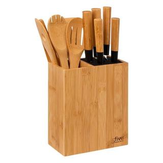 5five Set de Couteaux et Ustensiles de Cuisine - Bambou - 11 Pièces  