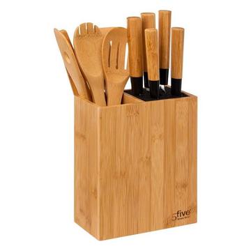 Messer- und Küchenutensilien-Set - Bambus - 11-teilig