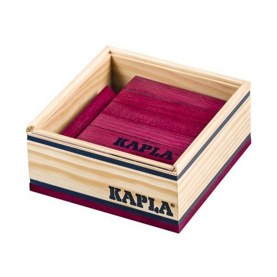 Coffret de 40 planchettes Kapla couleur violet