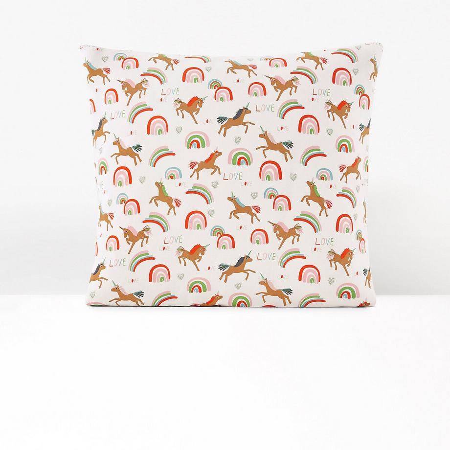 La Redoute Intérieurs Fodera per cuscino Unicorno in cotone biologico  