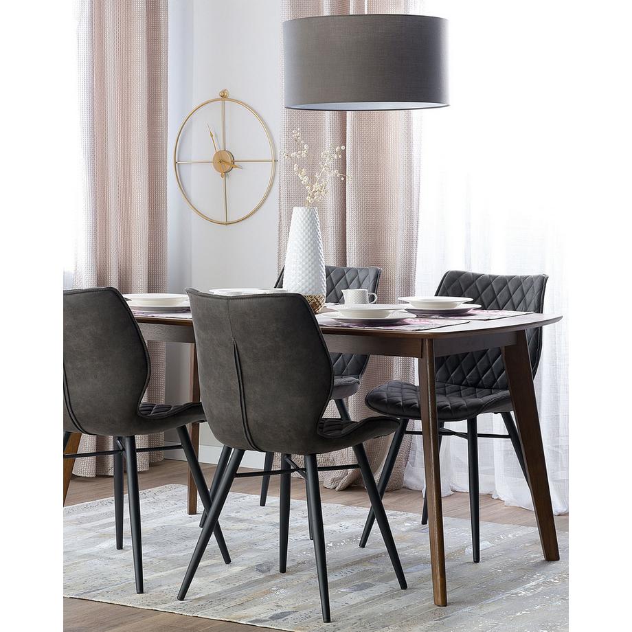 Beliani Set di 2 sedie da pranzo en Tessuto Glamour LISLE  