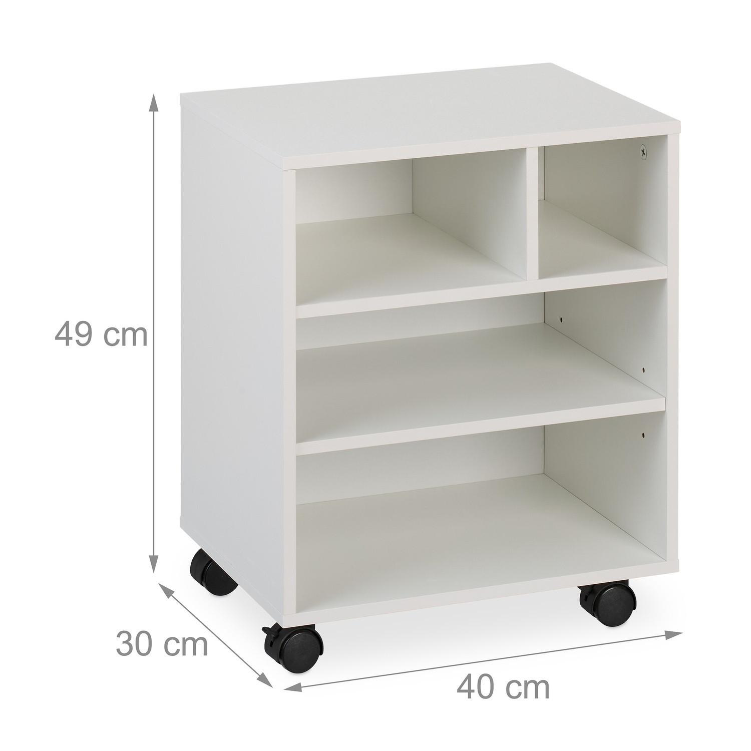 Northix Rollcontainer mit 4 Fächern  