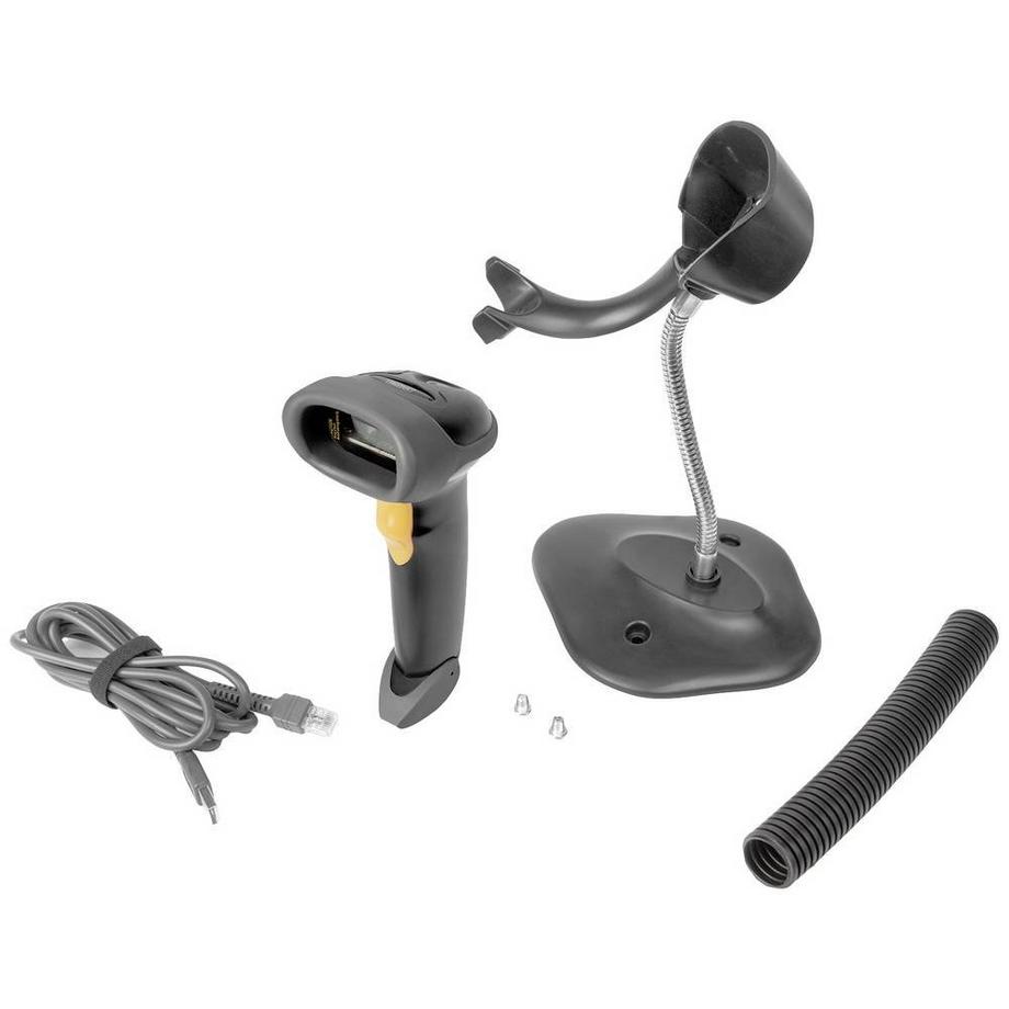 Digitus  1D Barcode Scanner, Bi-direktional 200 Scanssek, 2 m USB-RJ45 Kabel 