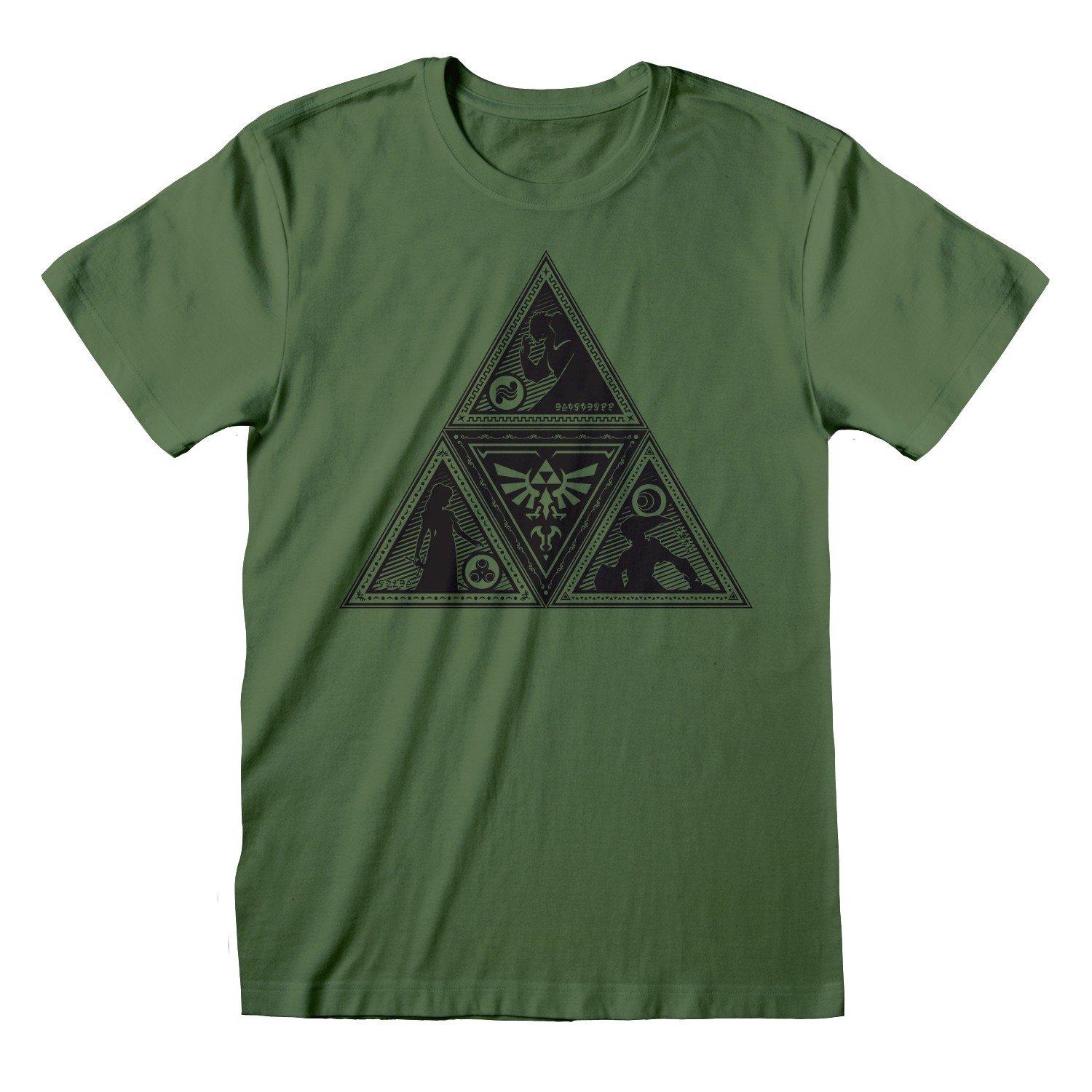 Image of "triforce" Tshirt Damen Dunkelgrün S