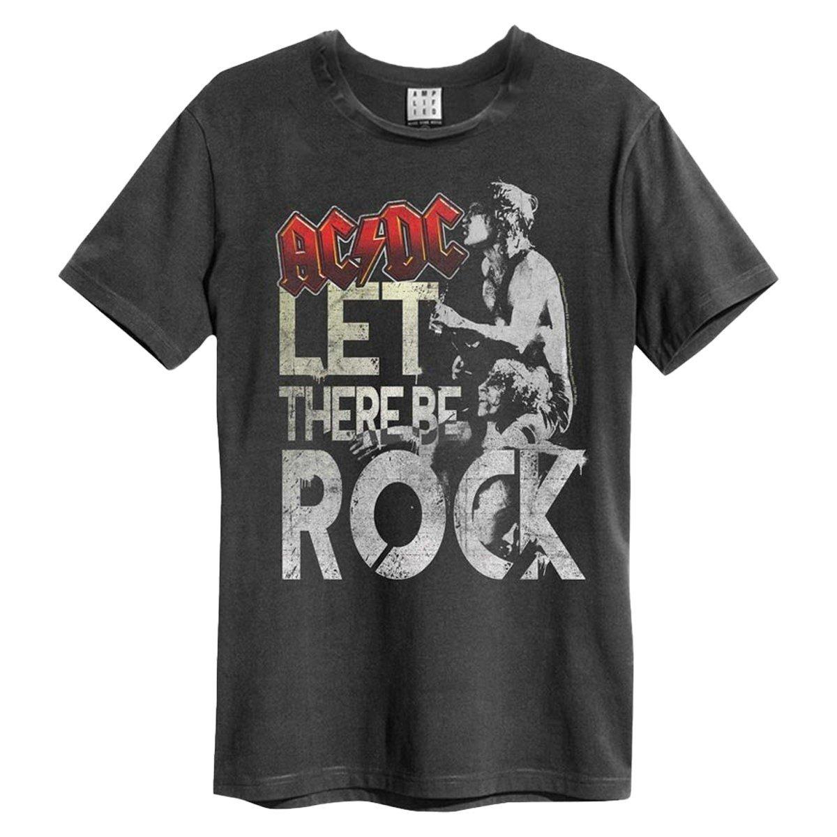Image of Let There Be Rock Tshirt Damen Charcoal Black XS