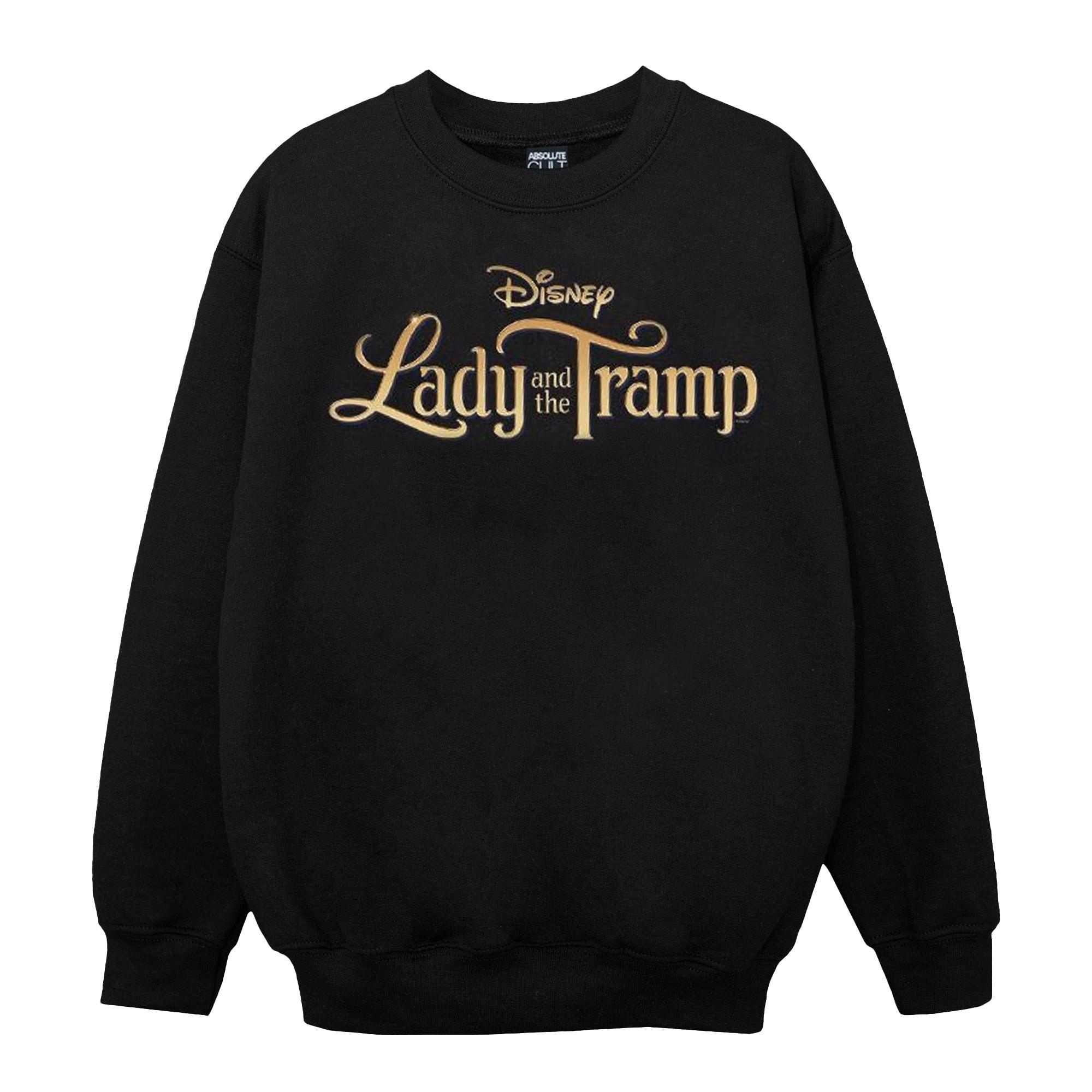 Image of Lady And The Tramp Classic Logo Sweatshirt Unisex Schwarz 128