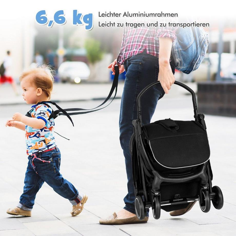 Northix  Poussette de voyage pliable et inclinable 