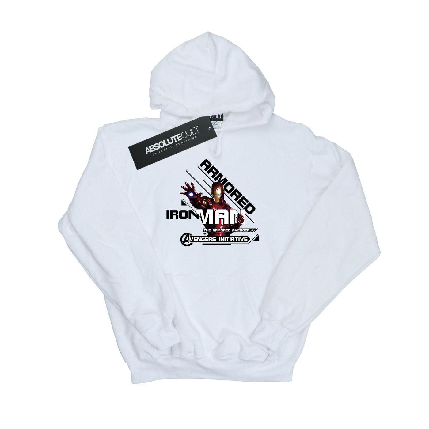 Image of Avengers Iron Man Armoured Avenger Kapuzenpullover Mädchen Weiss 128