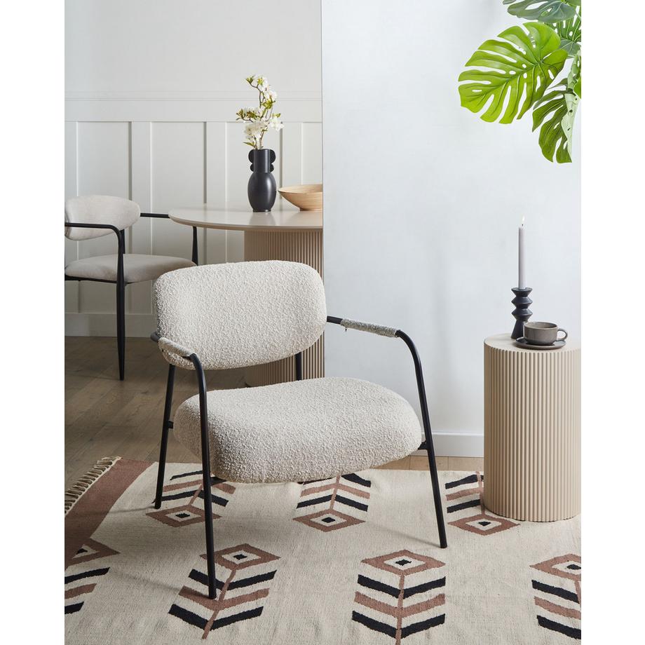 Beliani Sessel aus Stoff Minimalistisch AUSVIKA  