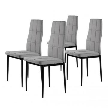 Set mit 4 gepolsterten Tufting-Stühlen für Esszimmer und Wohnzimmer, 4-teilig,