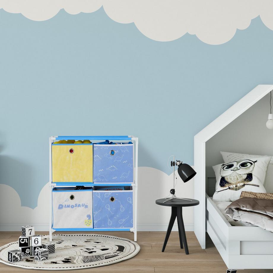 B2X Scaffale per bambini Dino con cassetti  