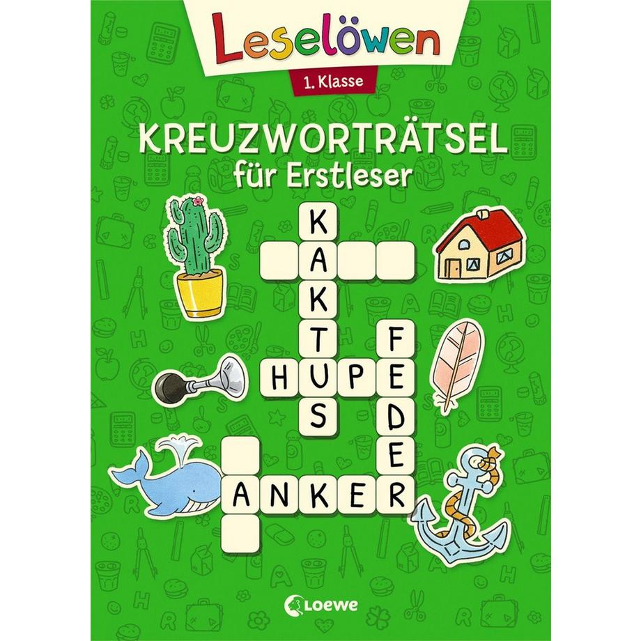 Loewe  Leselöwen Kreuzworträtsel für Erstleser - 1. Klasse (Grün) 