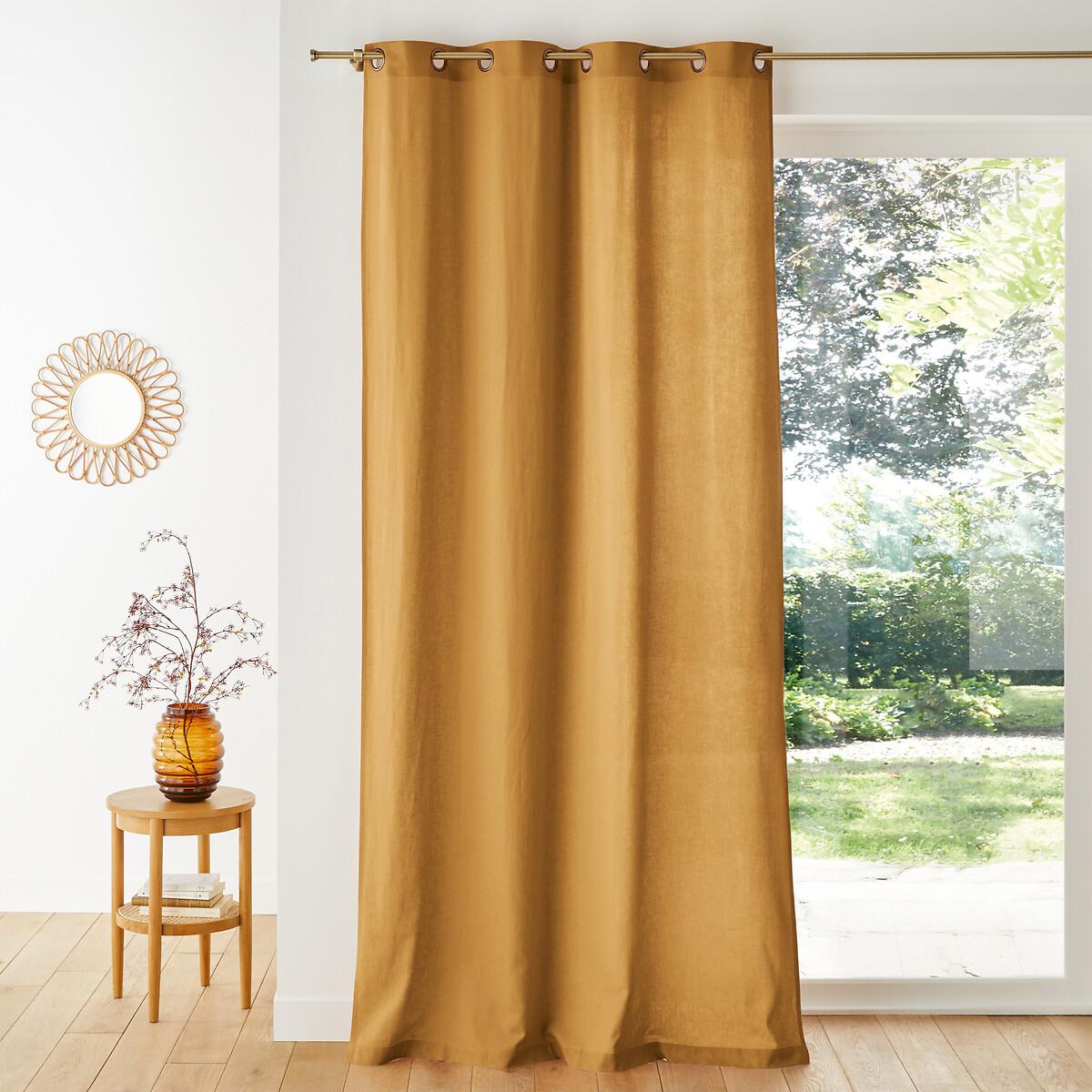 Image of Vorhang Lincot Mit Ösen Unisex Gelb 135x350CM