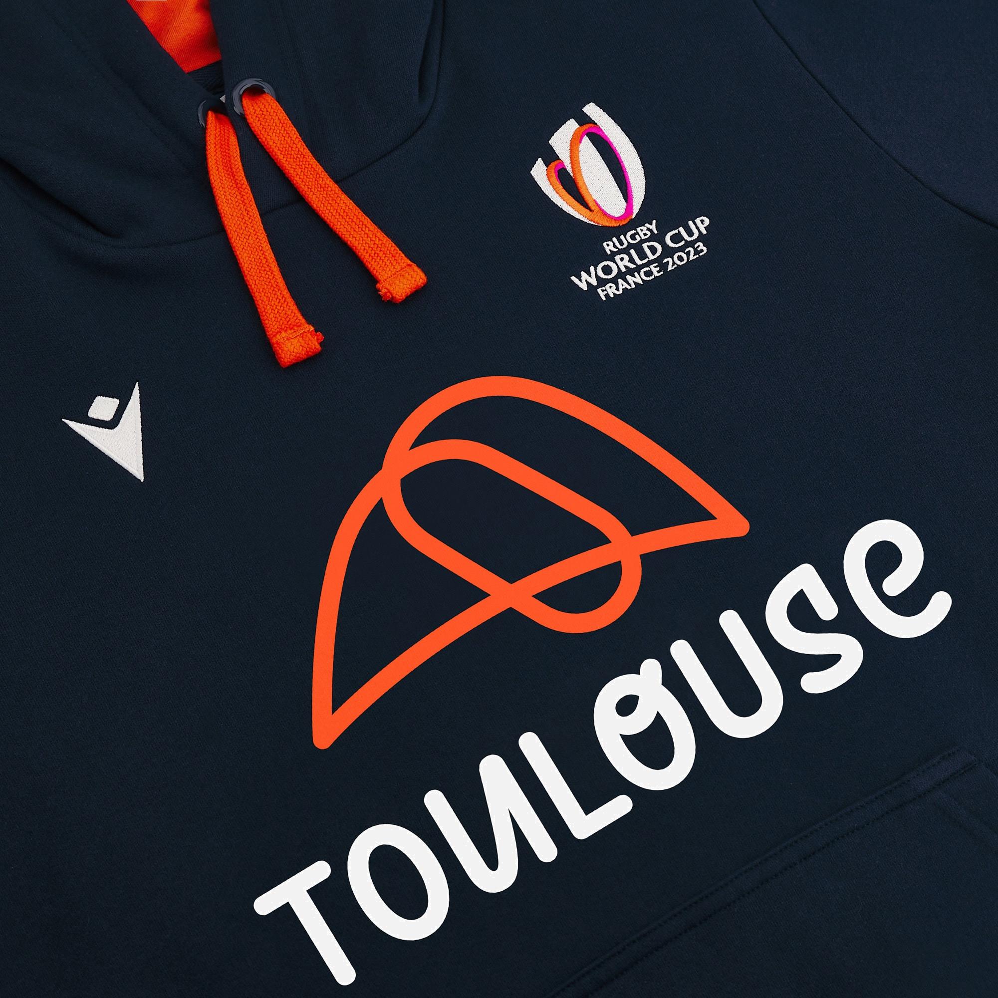 macron  sweatshirt à capuche rwc france 2023 toulouse 