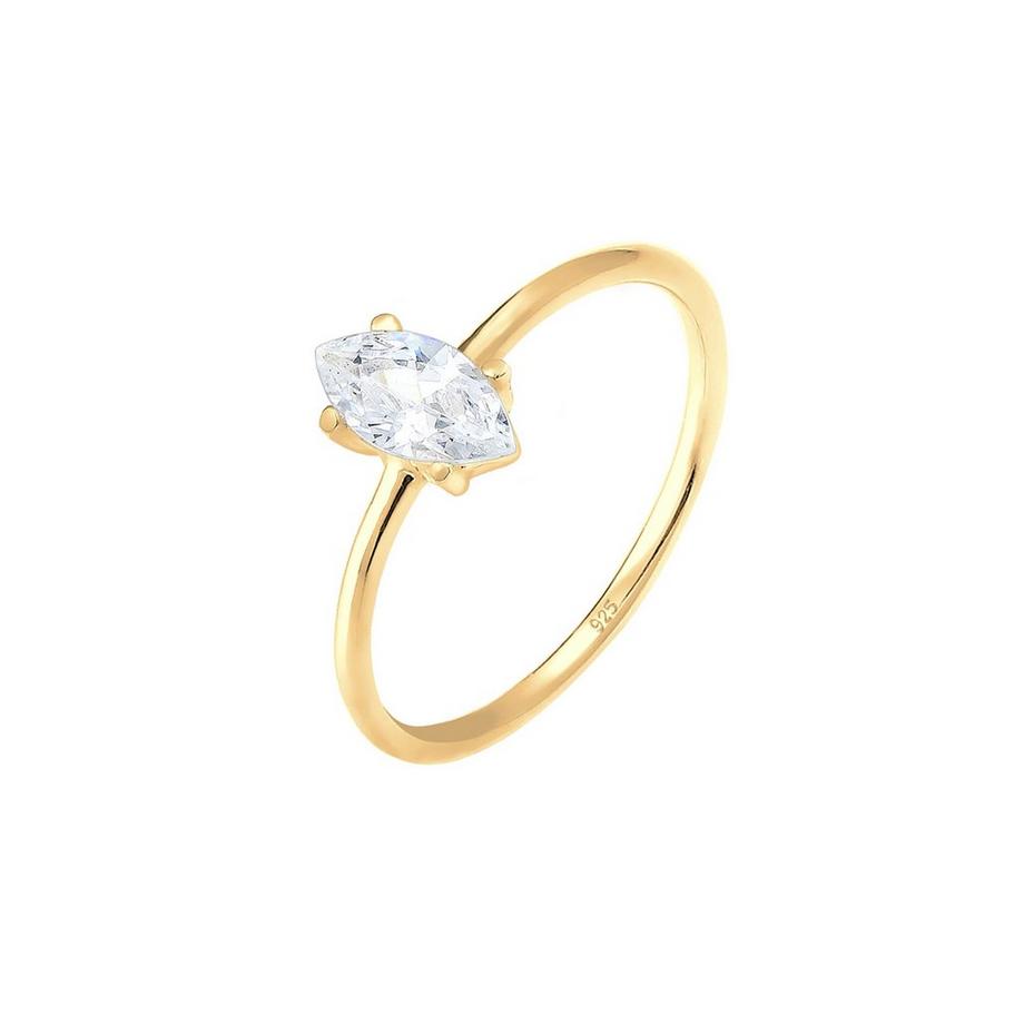 Elli  Ring Verlobung Marquise Zirkonia Stein 