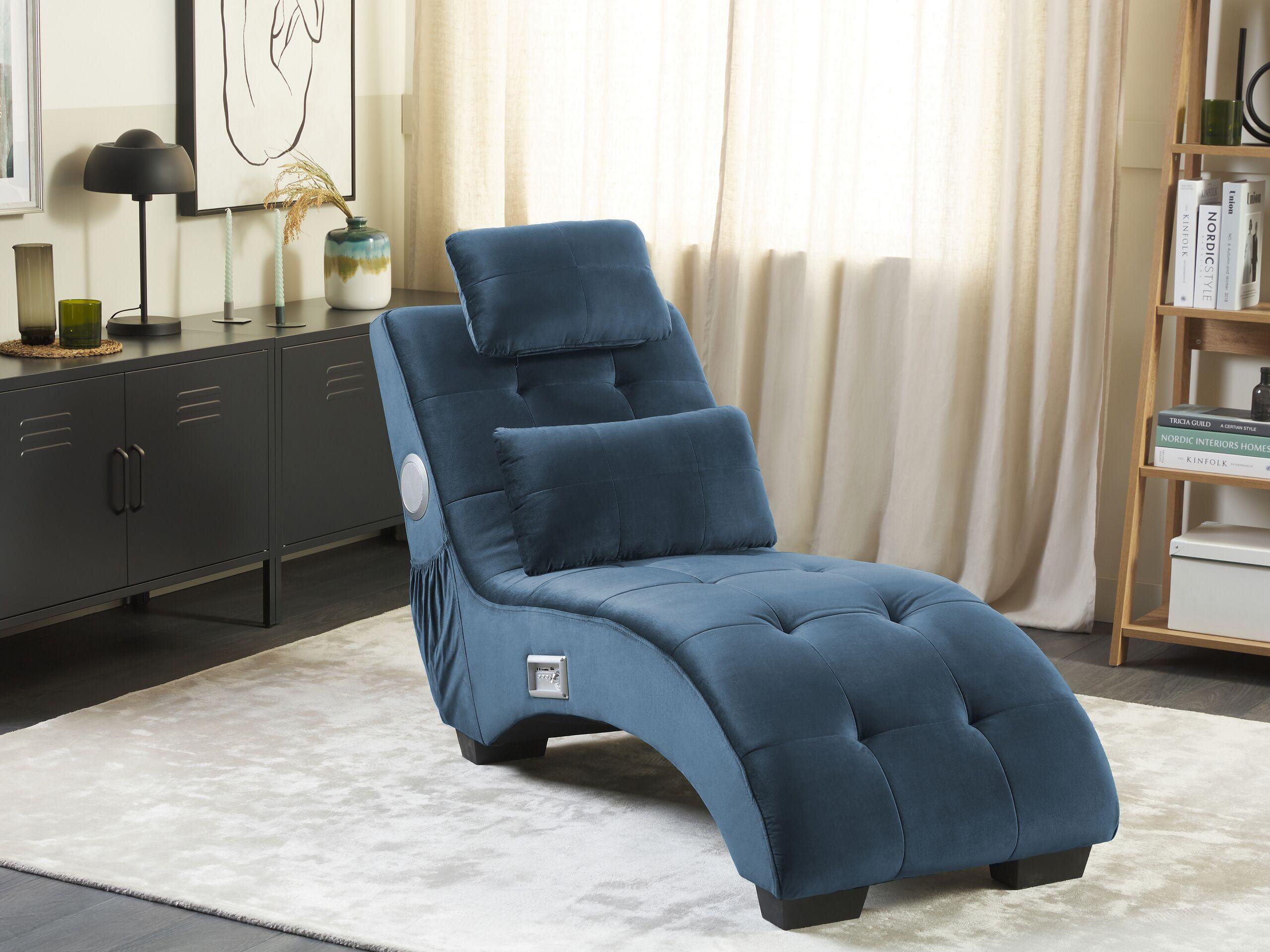 Beliani Chaise longue en Velours Moderne SIMORRE  