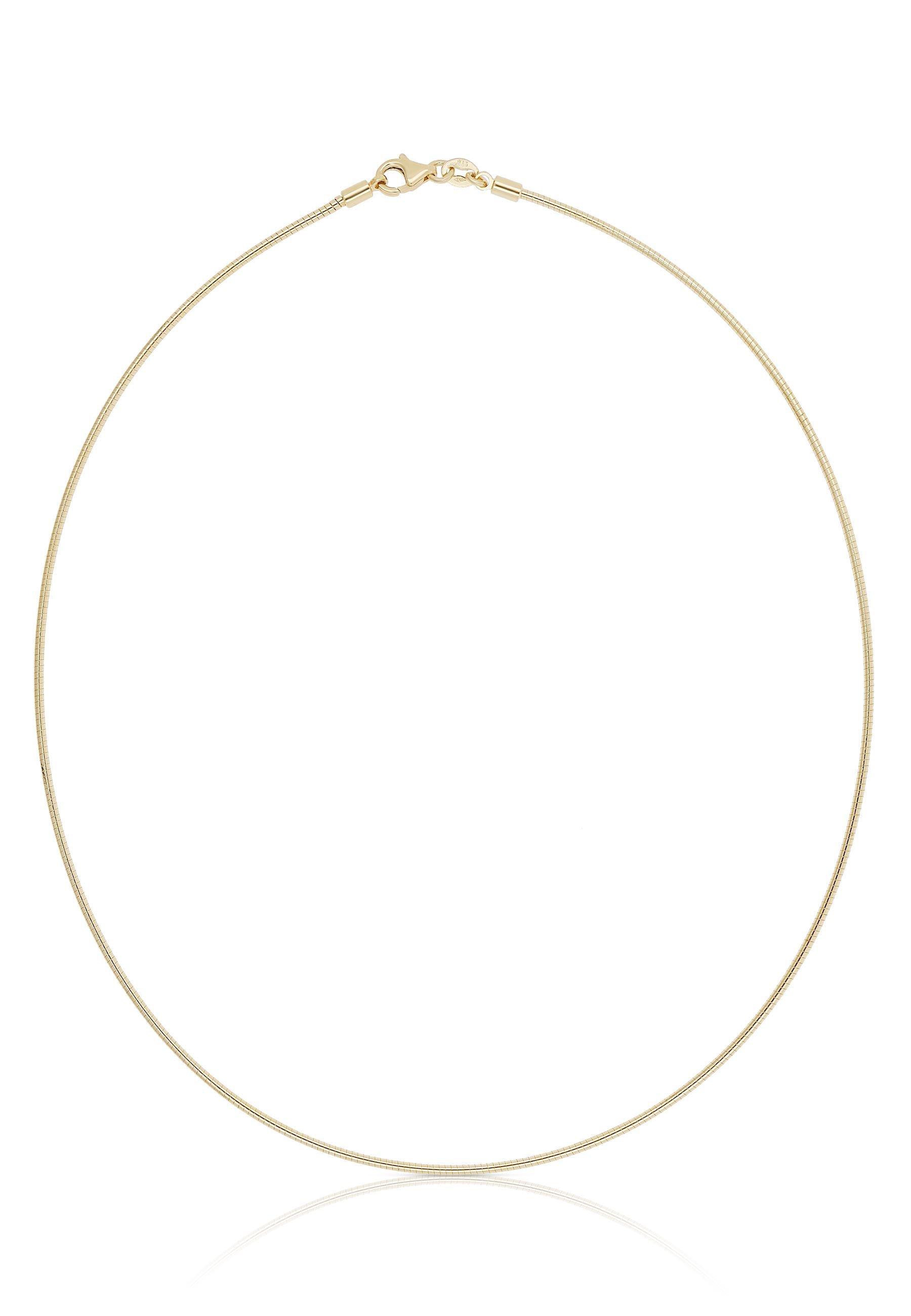 MUAU Schmuck  Collier Omega Glied Gelbgold 750, 1.8mm, 50cm 