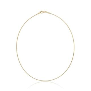 MUAU Schmuck  Collier omega en or jaune 750, 1,8mm, 50cm 