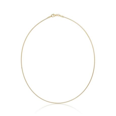 MUAU Schmuck  Collier Omega Glied Gelbgold 750, 1.8mm, 50cm 