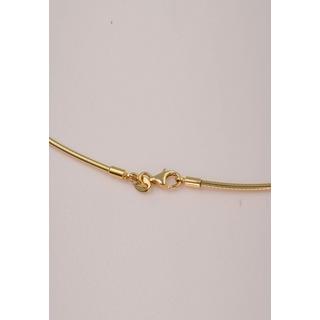 MUAU Schmuck  Collier Omega Glied Gelbgold 750, 1.8mm, 50cm 