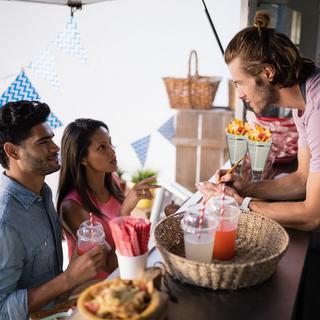 Northix Porta patatine fritte Set di 2 in acciaio inox  