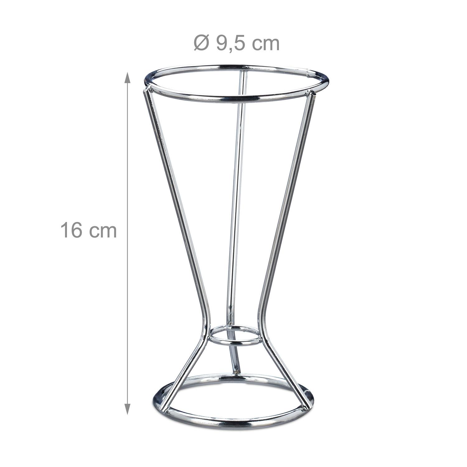 Northix Porta patatine fritte Set di 2 in acciaio inox  