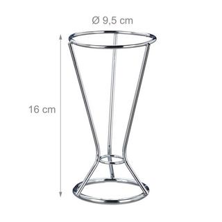 Northix Porta patatine fritte Set di 2 in acciaio inox  