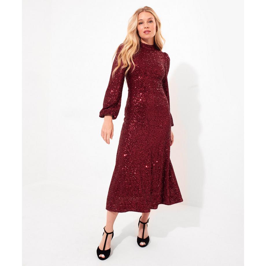 Joe Browns Hochgeschlossenes Paillettenkleid  