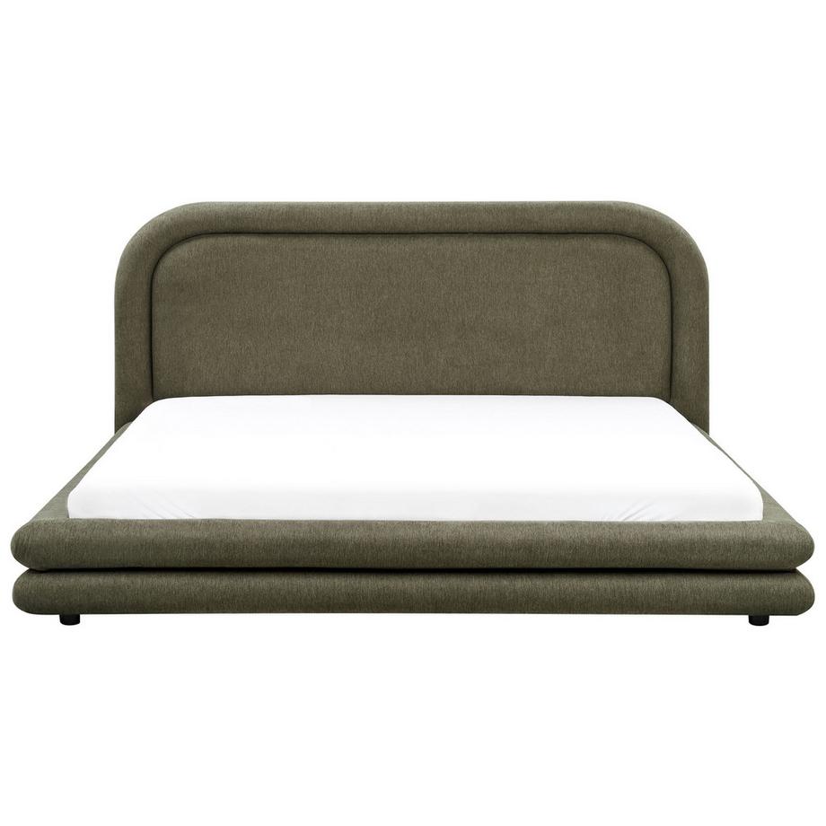 Beliani Wasserbett aus Kunstleinen  LAVARDENS  