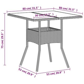 VidaXL tavolo da giardino Polirattan  