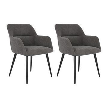 Stuhl 2erSet Stoff Metall HEKA