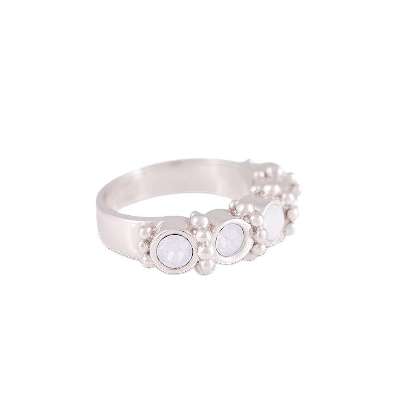 Image of Ring Mit Steinen "mia" Damen Dusty Rose 54