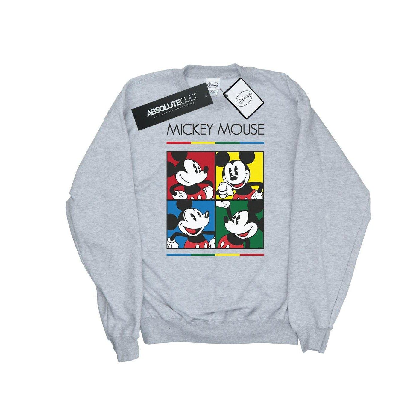 Image of Mickey Mouse Square Colour Sweatshirt Herren Grau L