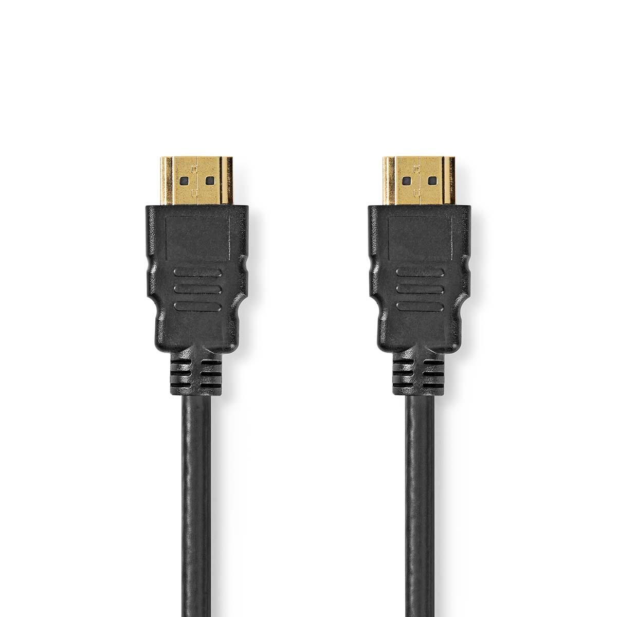 Image of Premium High Speed HDMI™ Kabel mit Ethernet | HDMI™ Stecker | HDMI™ Stecker | 4K@60Hz | 18 Gbps | 0,50 m | Rund | PVC | Schwarz | Label