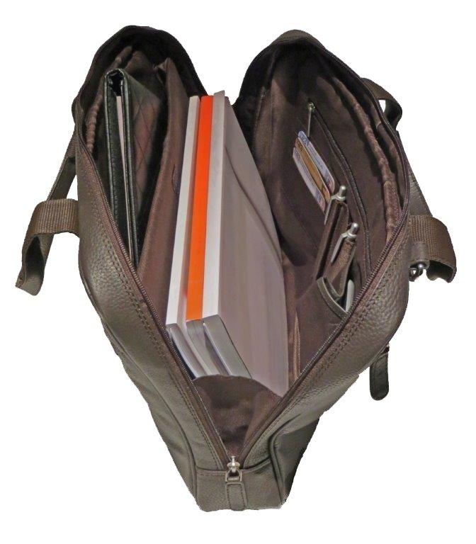 Dermata Lederwaren  Laptop-Tasche aus Vollrindleder 41 cm 