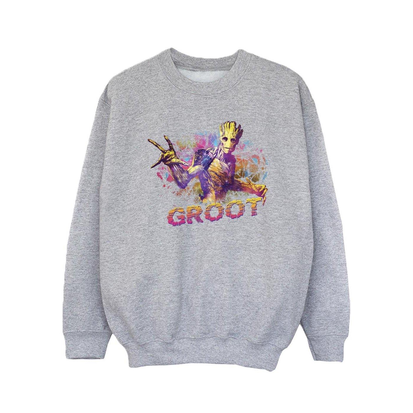 Image of Guardians Of The Galaxy Abstract Groot Sweatshirt Unisex Grau 104