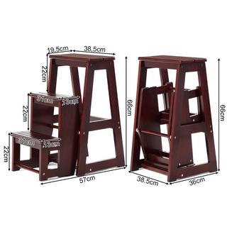 B2X Échelle de chaise échelle de chaise tabouret échelle escabeau escabeau escabeau pliant 3 marches  