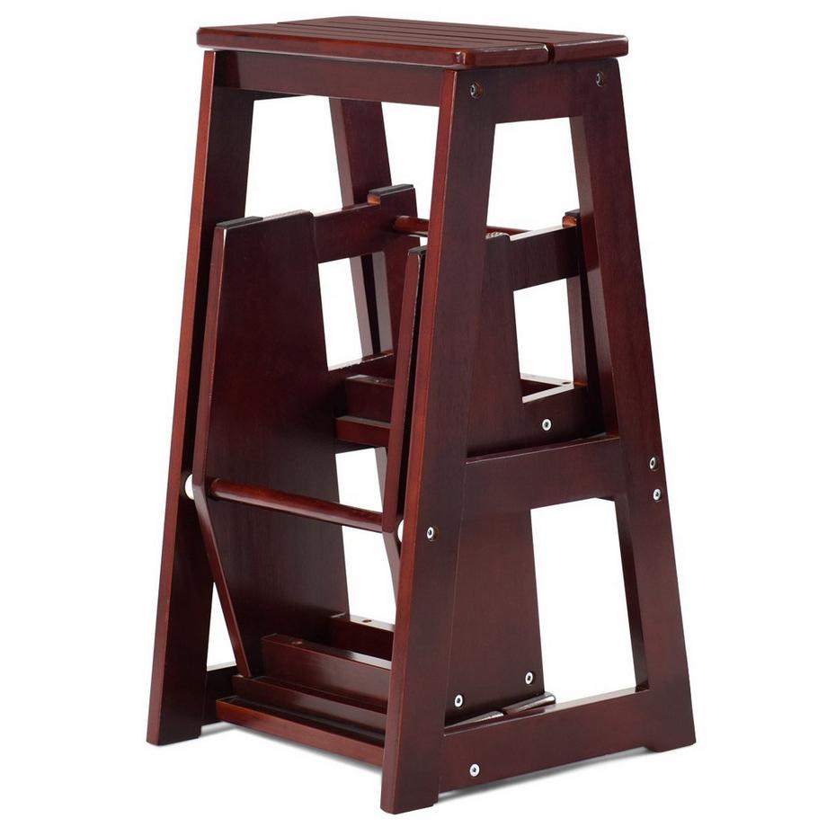 B2X Stuhlleiter Leiter Stuhl Hockerleiter Trittstuhl Tritthocker Trittleiter klappbar 3 Stufen  